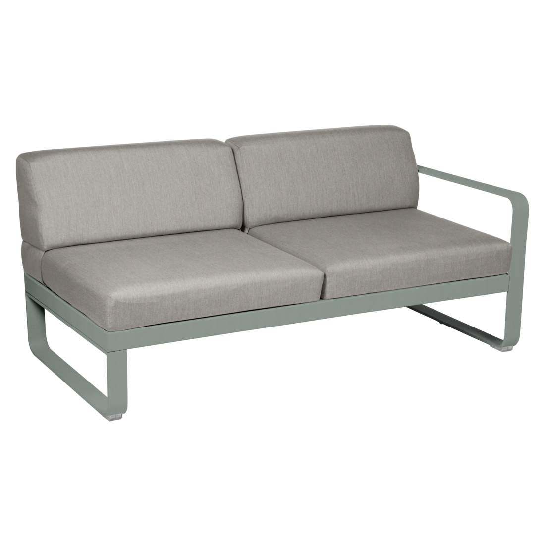 Fermob- Bellevie 2 Seater Right Module - Grey Taupe Cushions