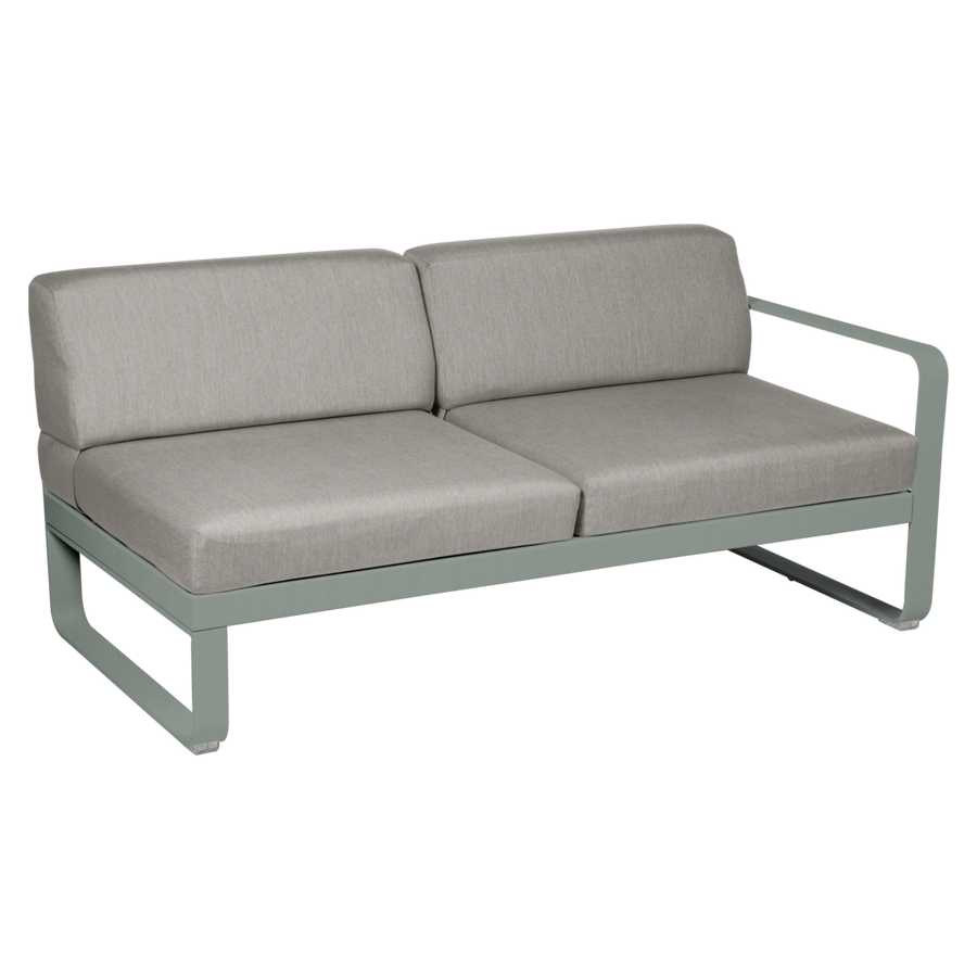 Fermob- Bellevie 2 Seater Right Module - Grey Taupe Cushions