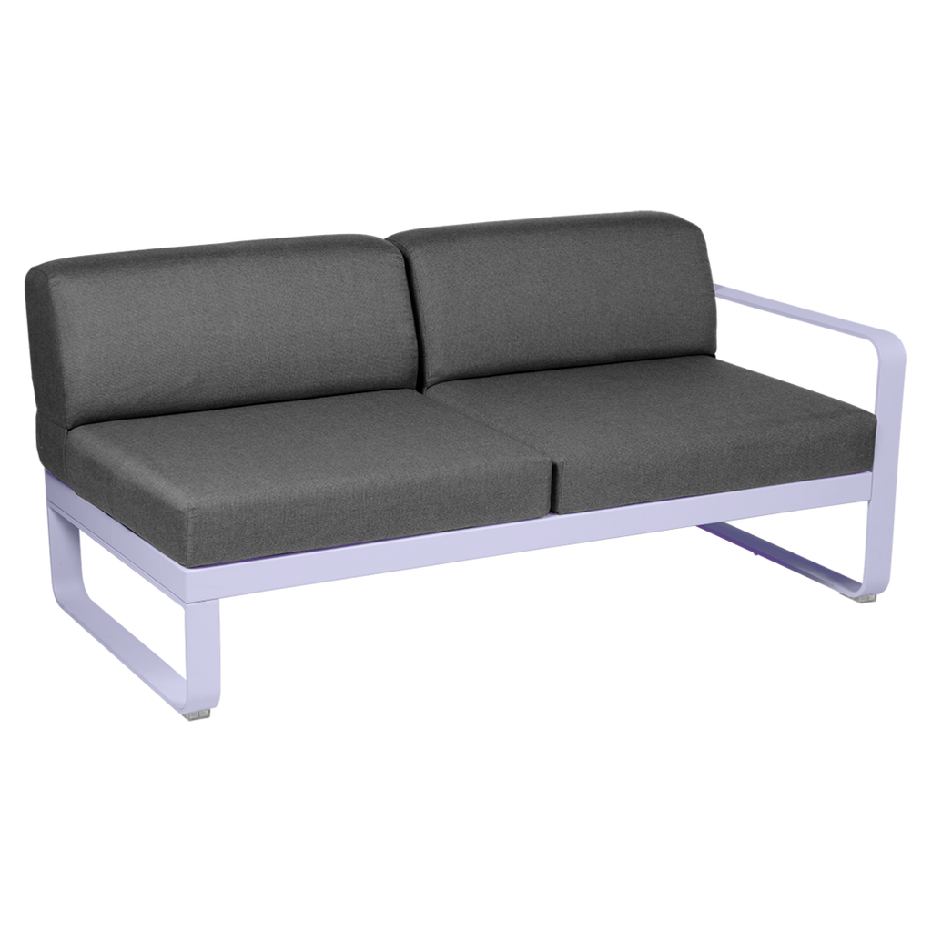 Fermob- Bellevie 2 Seater Right Module - Graphite Grey Cushions
