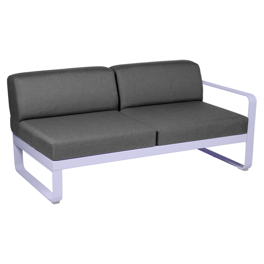 Fermob- Bellevie 2 Seater Right Module - Graphite Grey Cushions