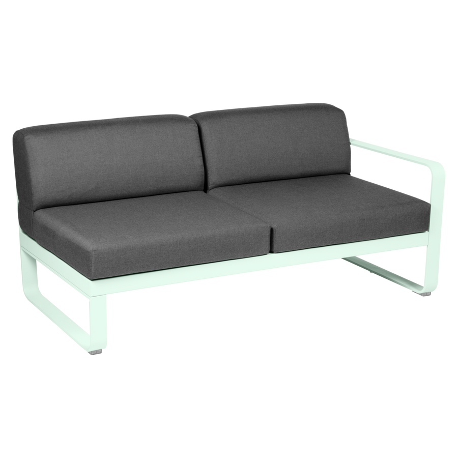 Fermob- Bellevie 2 Seater Right Module - Graphite Grey Cushions