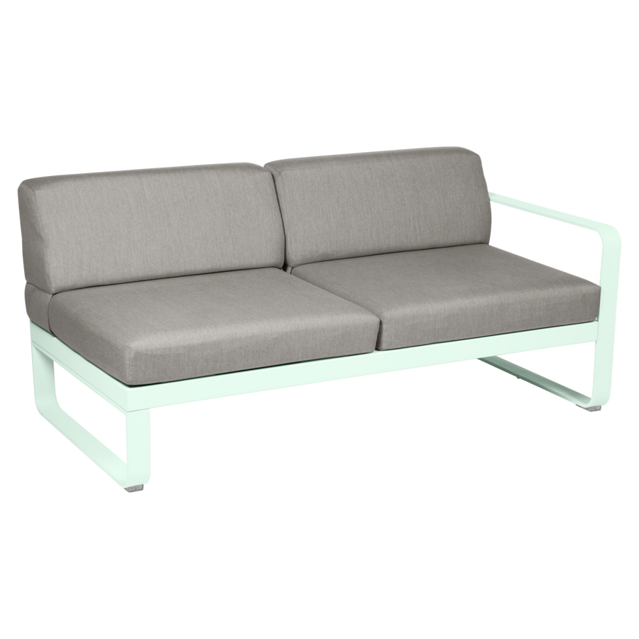Fermob- Bellevie 2 Seater Right Module - Grey Taupe Cushions