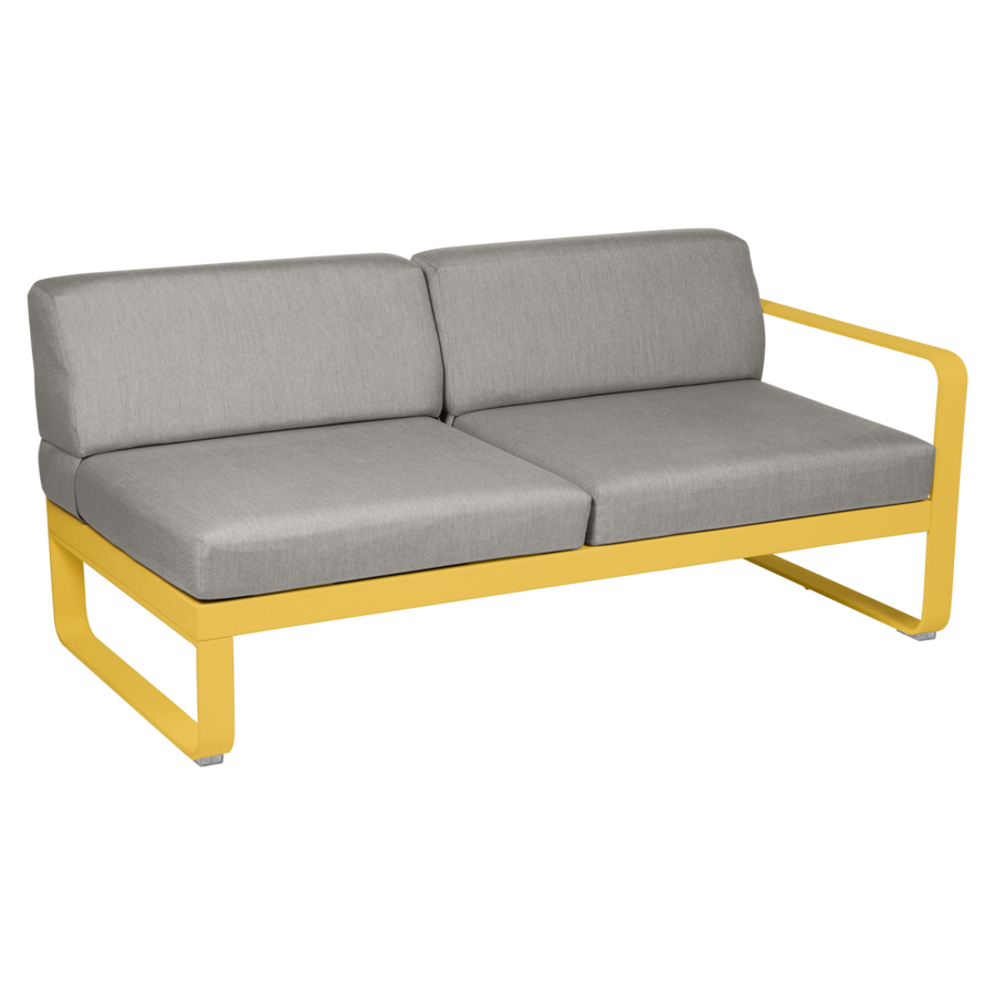 Fermob- Bellevie 2 Seater Right Module - Grey Taupe Cushions