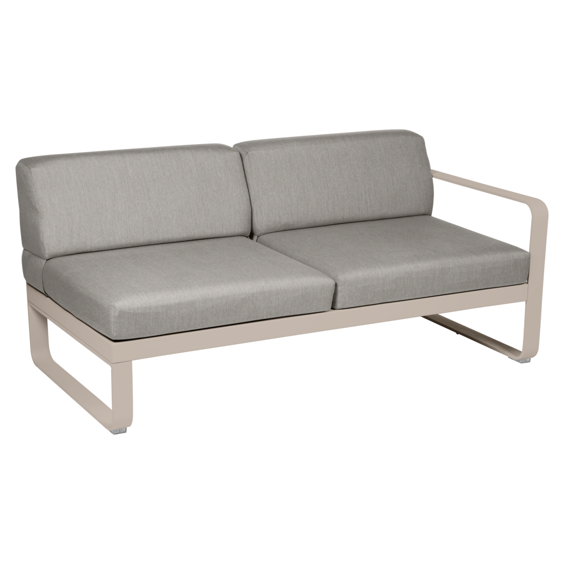 Fermob- Bellevie 2 Seater Right Module - Grey Taupe Cushions