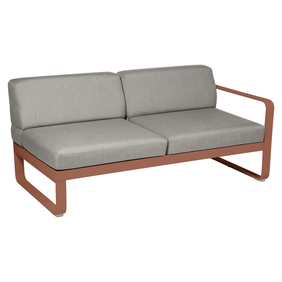 Fermob- Bellevie 2 Seater Right Module - Grey Taupe Cushions