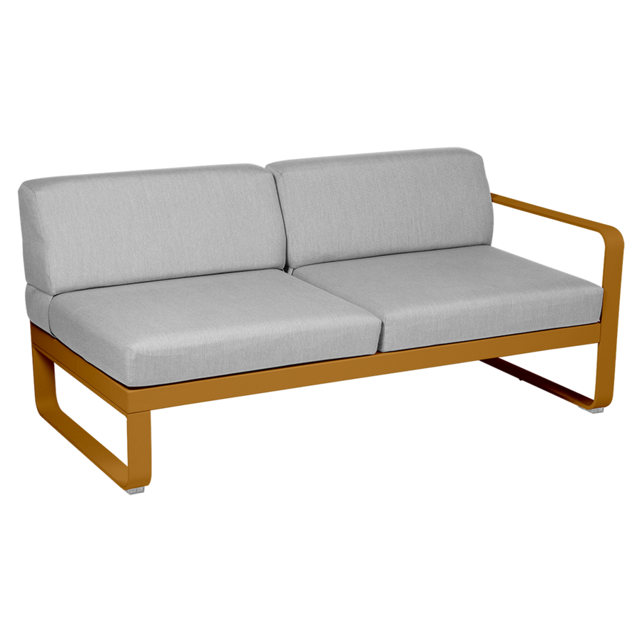 Fermob- Bellevie 2 Seater Right Module - Flannel Grey Cushions