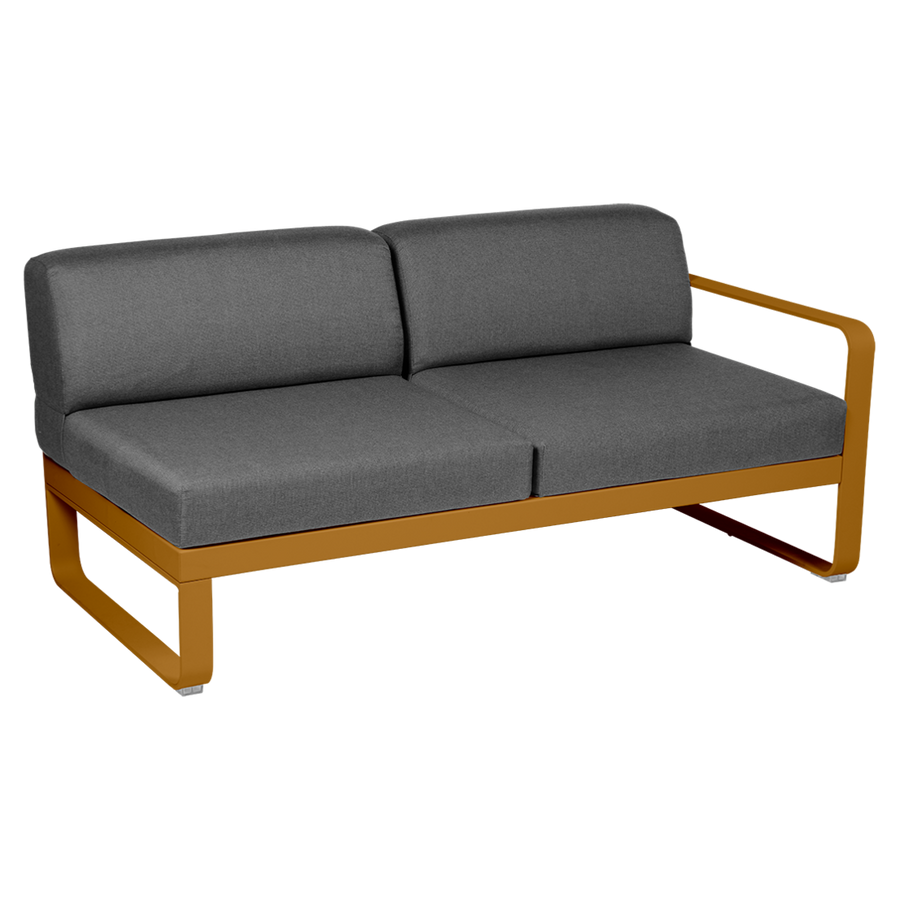 Fermob- Bellevie 2 Seater Right Module - Graphite Grey Cushions