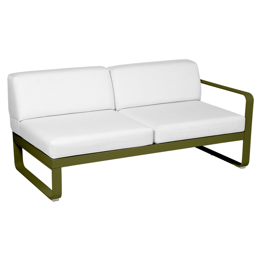 Fermob- Bellevie 2 Seater Right Module - Off White Cushions