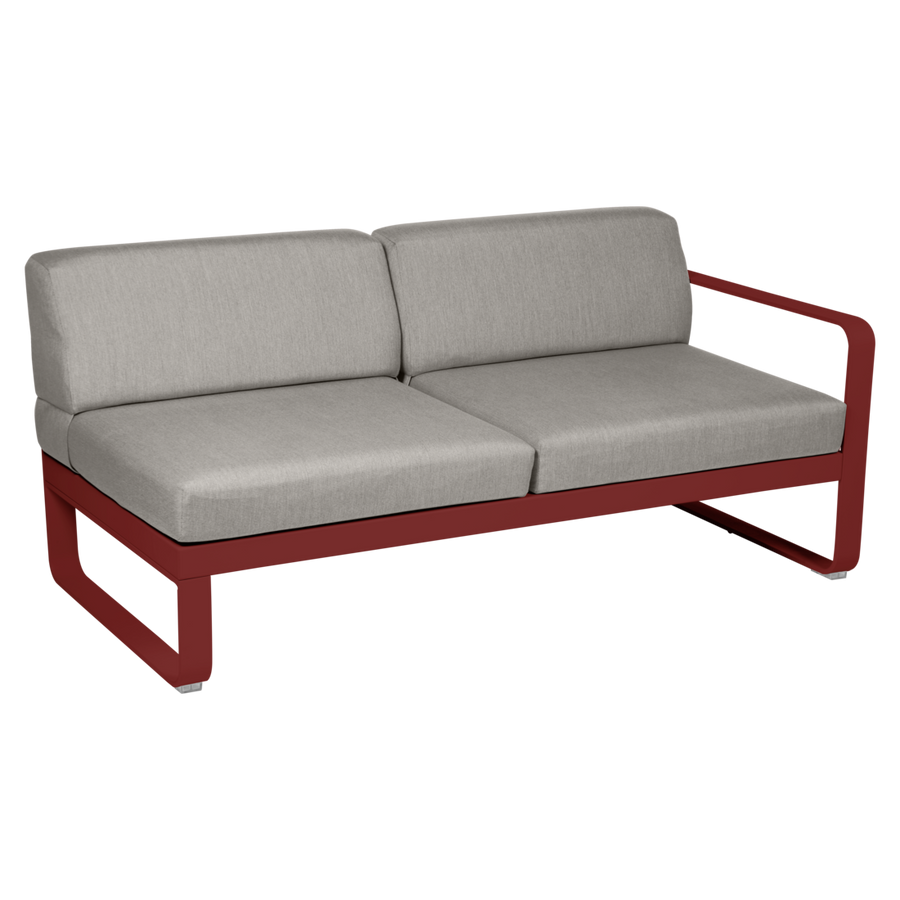 Fermob- Bellevie 2 Seater Right Module - Grey Taupe Cushions