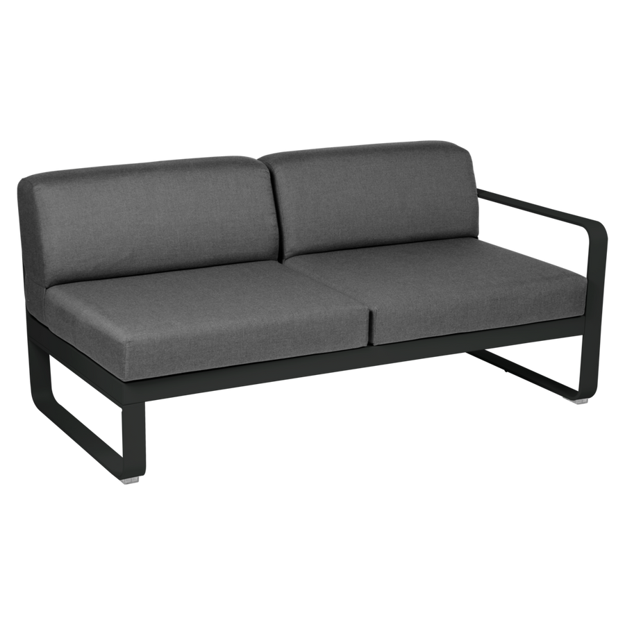 Fermob- Bellevie 2 Seater Right Module - Graphite Grey Cushions