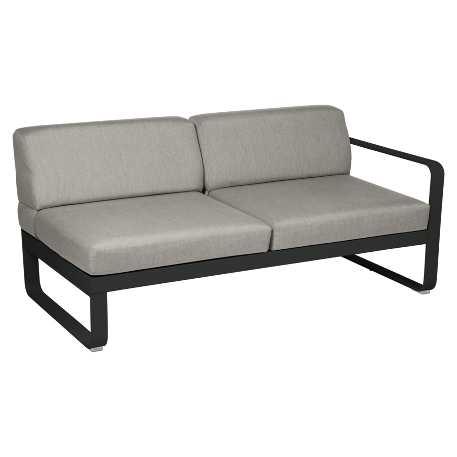 Fermob- Bellevie 2 Seater Right Module - Grey Taupe Cushions