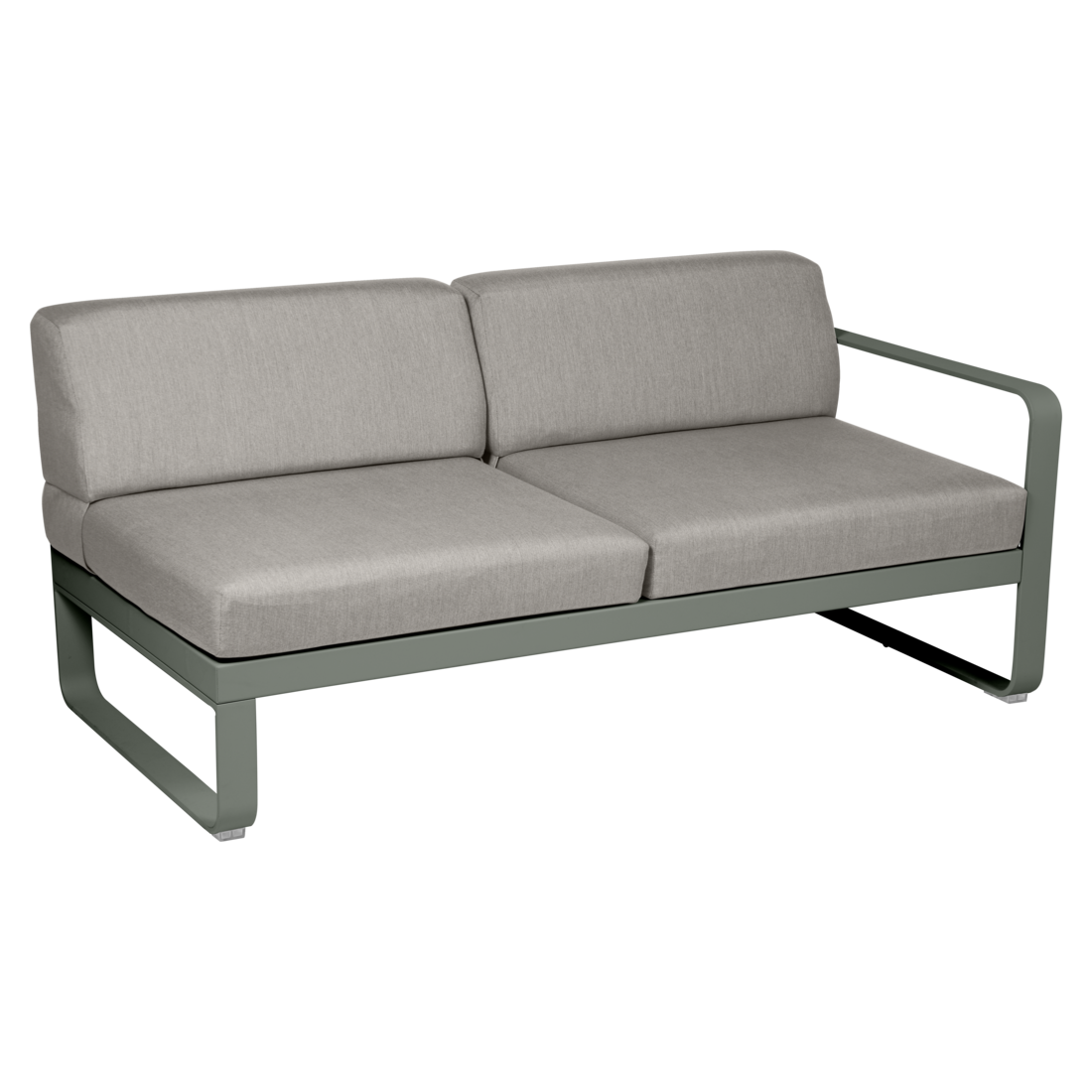 Fermob- Bellevie 2 Seater Right Module - Grey Taupe Cushions