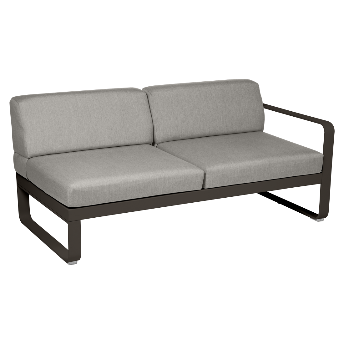 Fermob- Bellevie 2 Seater Right Module - Grey Taupe Cushions