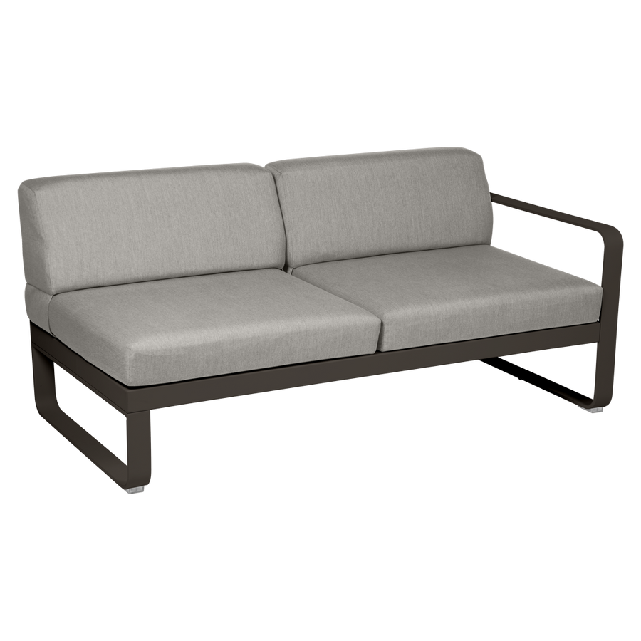 Fermob- Bellevie 2 Seater Right Module - Grey Taupe Cushions