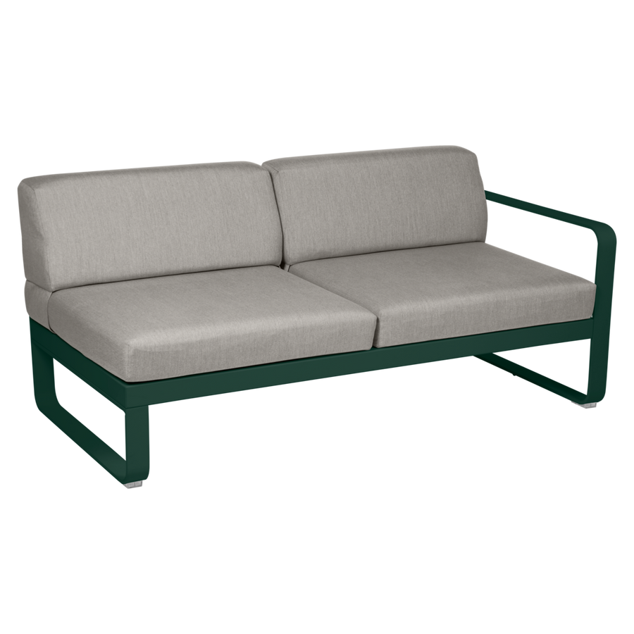 Fermob- Bellevie 2 Seater Right Module - Grey Taupe Cushions
