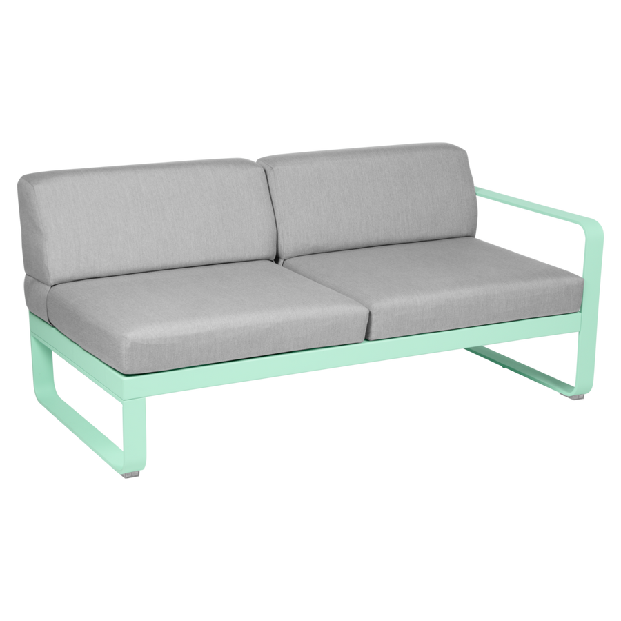 Fermob- Bellevie 2 Seater Right Module - Flannel Grey Cushions