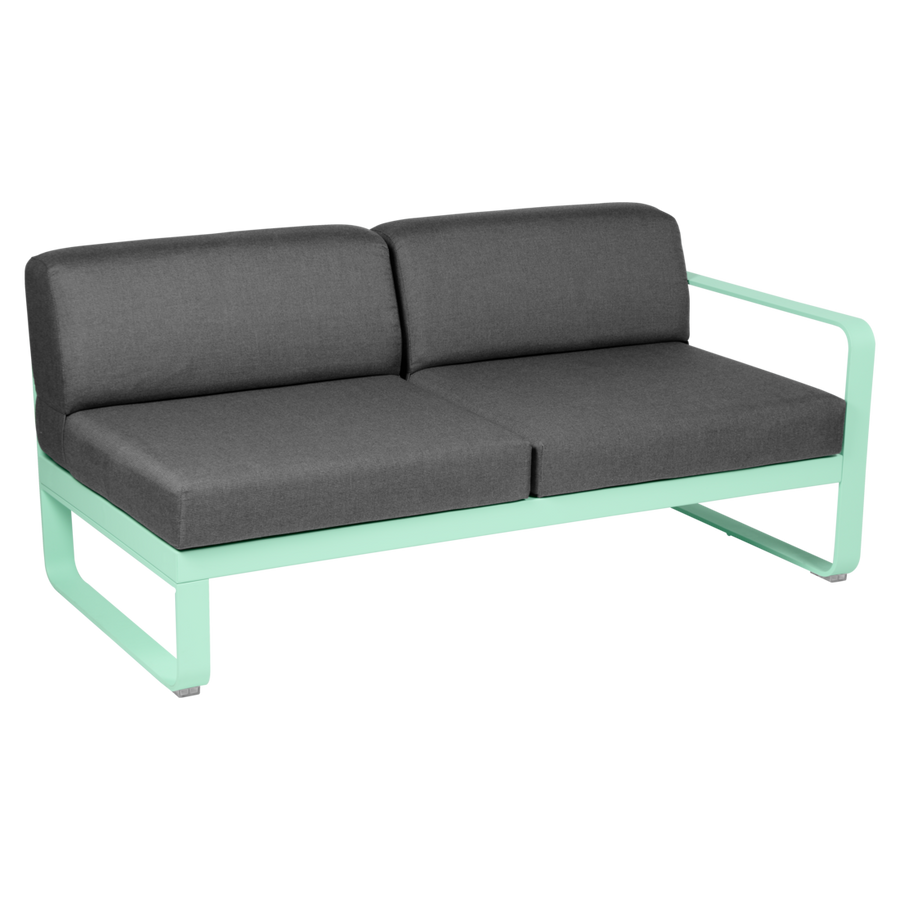 Fermob- Bellevie 2 Seater Right Module - Graphite Grey Cushions