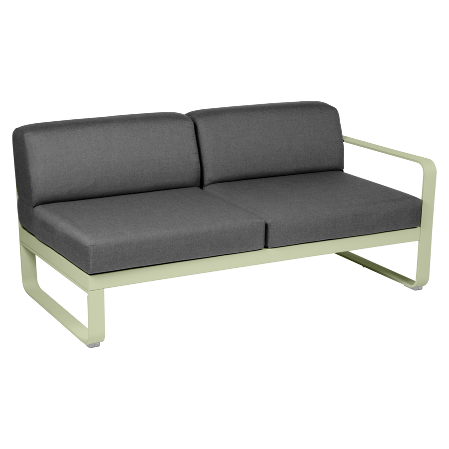 Fermob- Bellevie 2 Seater Right Module - Graphite Grey Cushions