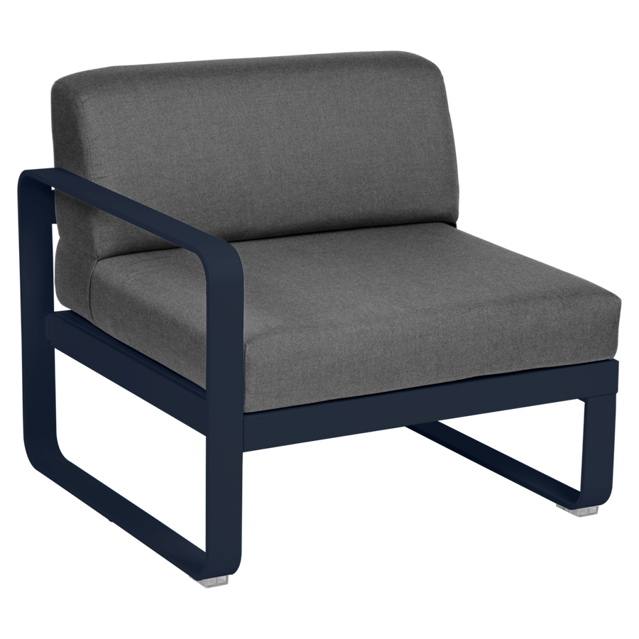 Fermob- Bellevie 1 Seater Left Module - Graphite Grey Cushions