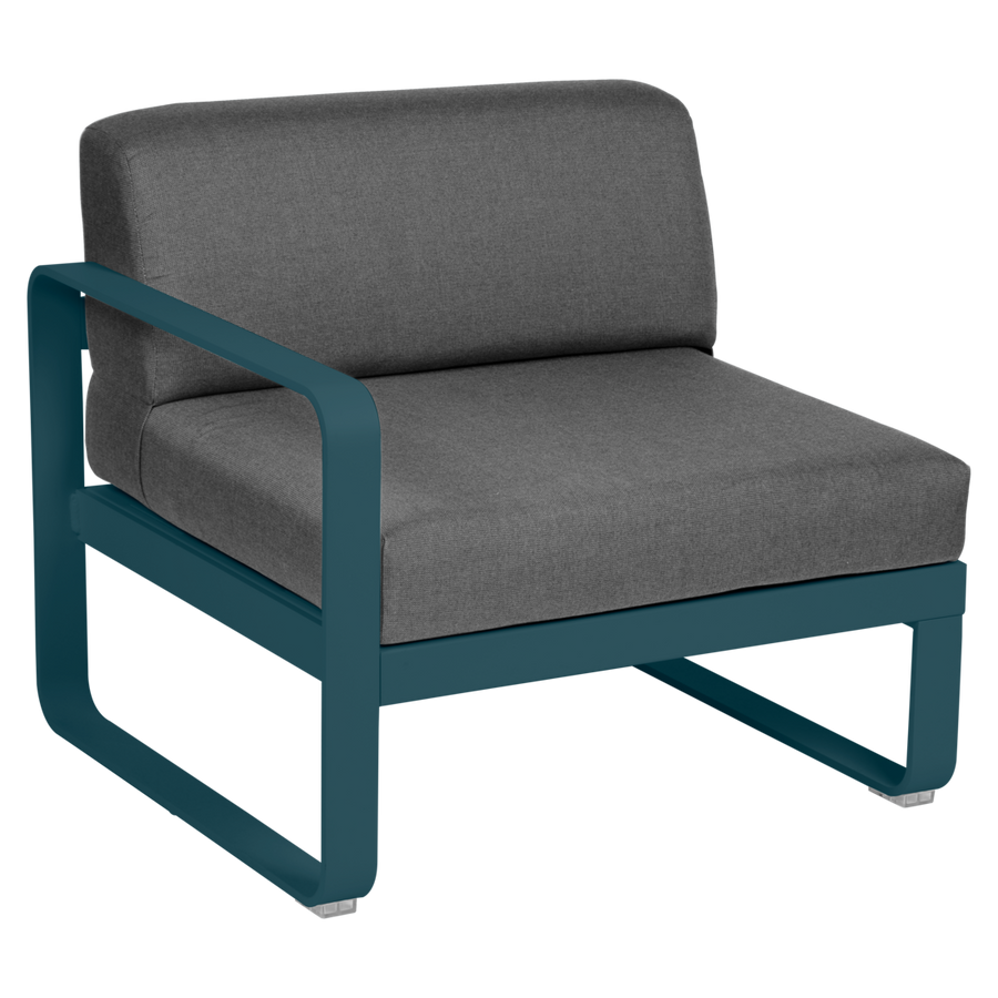 Fermob- Bellevie 1 Seater Left Module - Graphite Grey Cushions