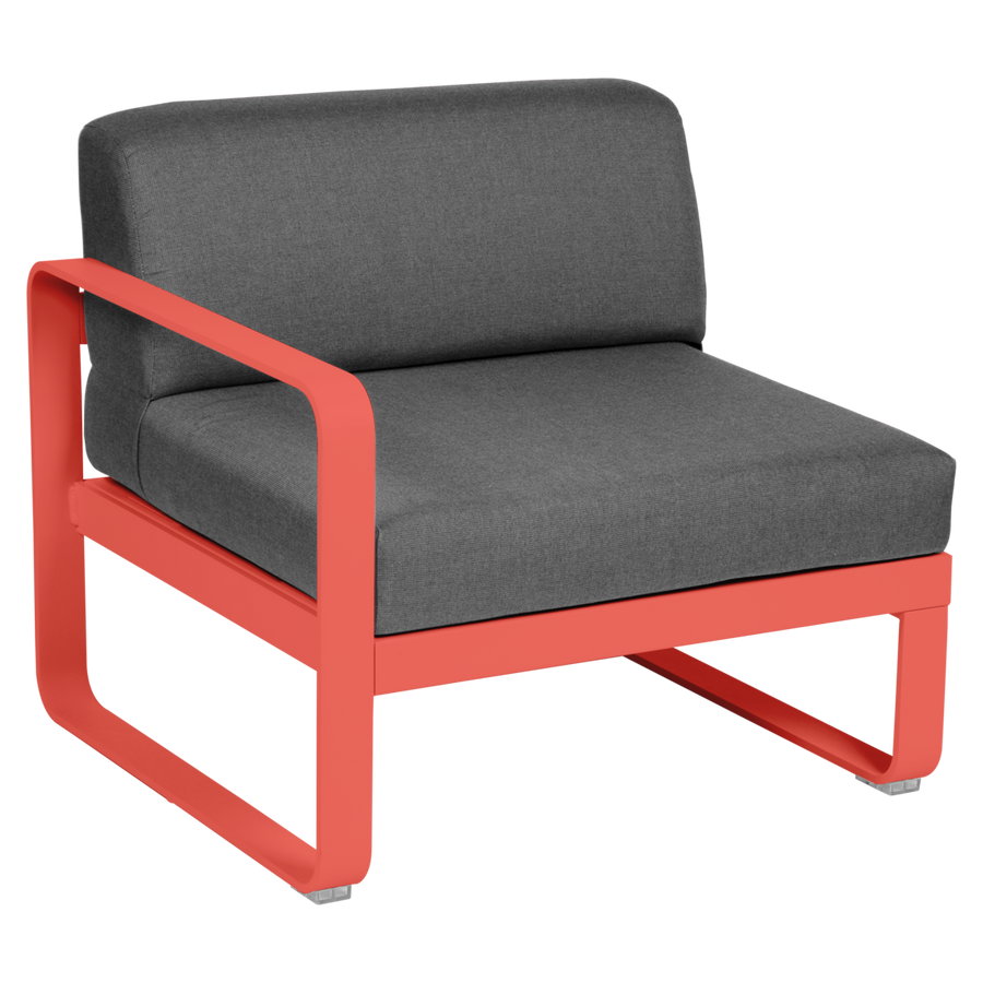 Fermob- Bellevie 1 Seater Left Module - Graphite Grey Cushions