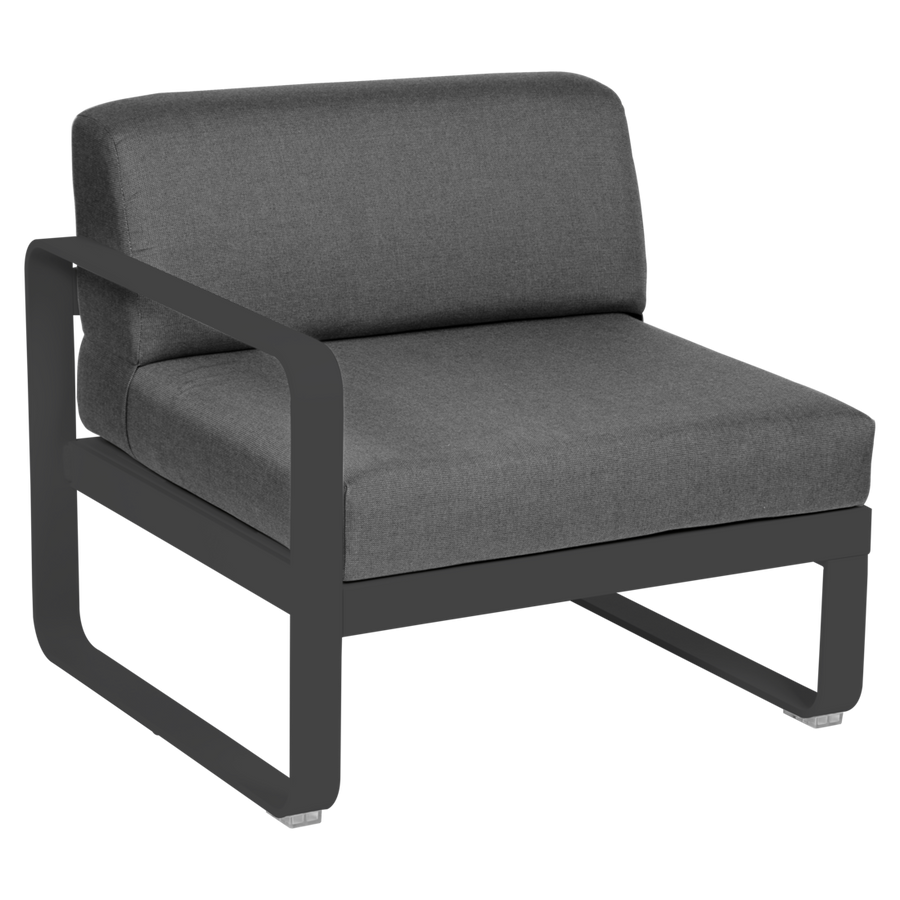 Fermob- Bellevie 1 Seater Left Module - Graphite Grey Cushions
