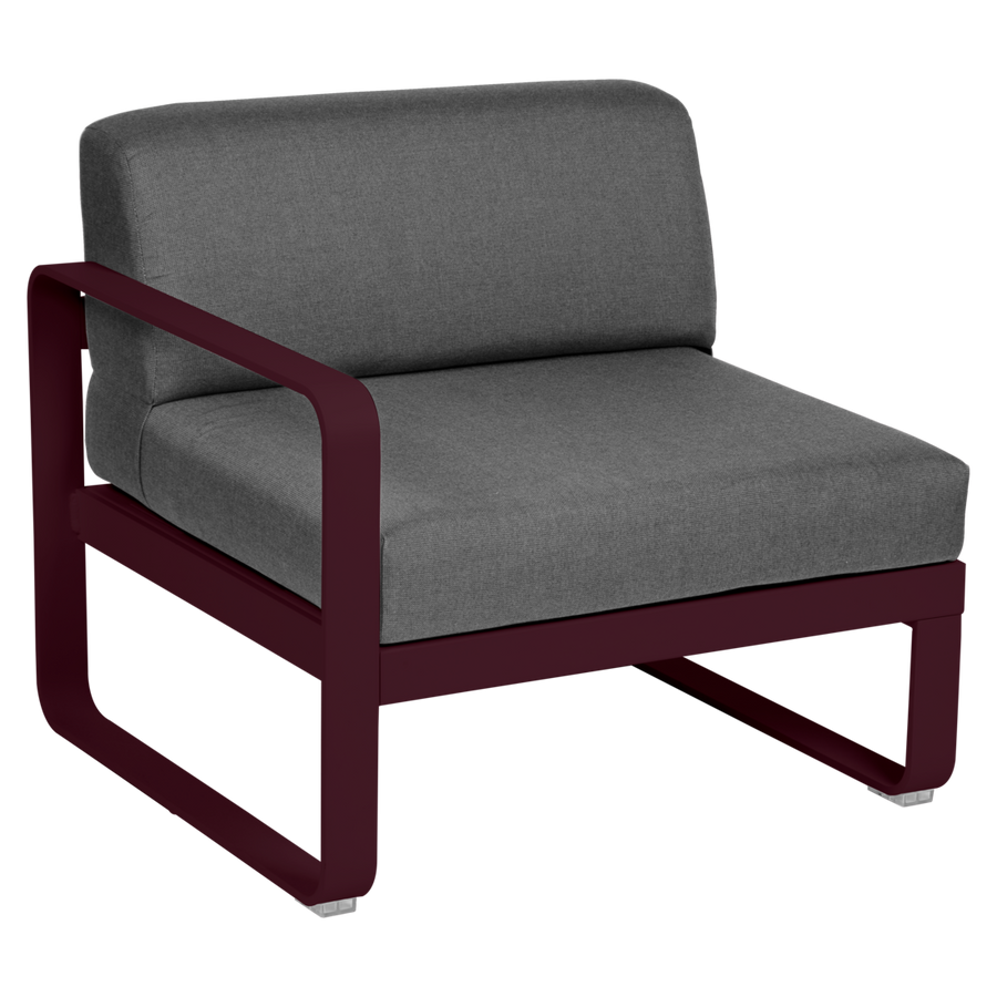 Fermob- Bellevie 1 Seater Left Module - Graphite Grey Cushions