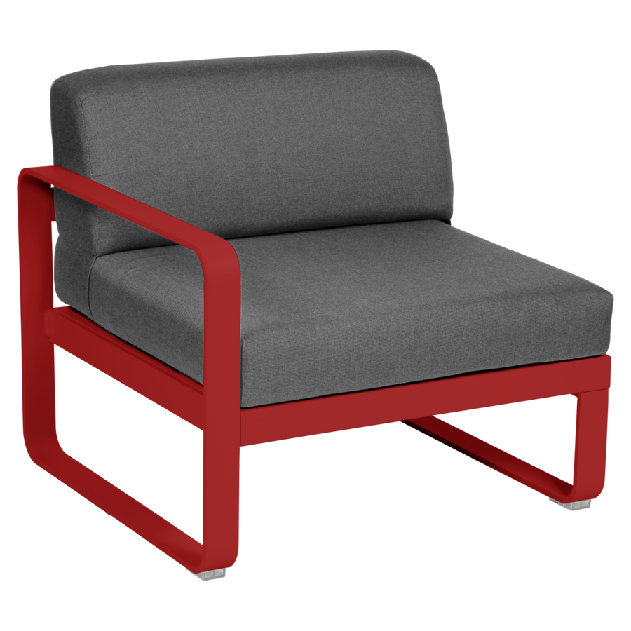 Fermob- Bellevie 1 Seater Left Module - Graphite Grey Cushions