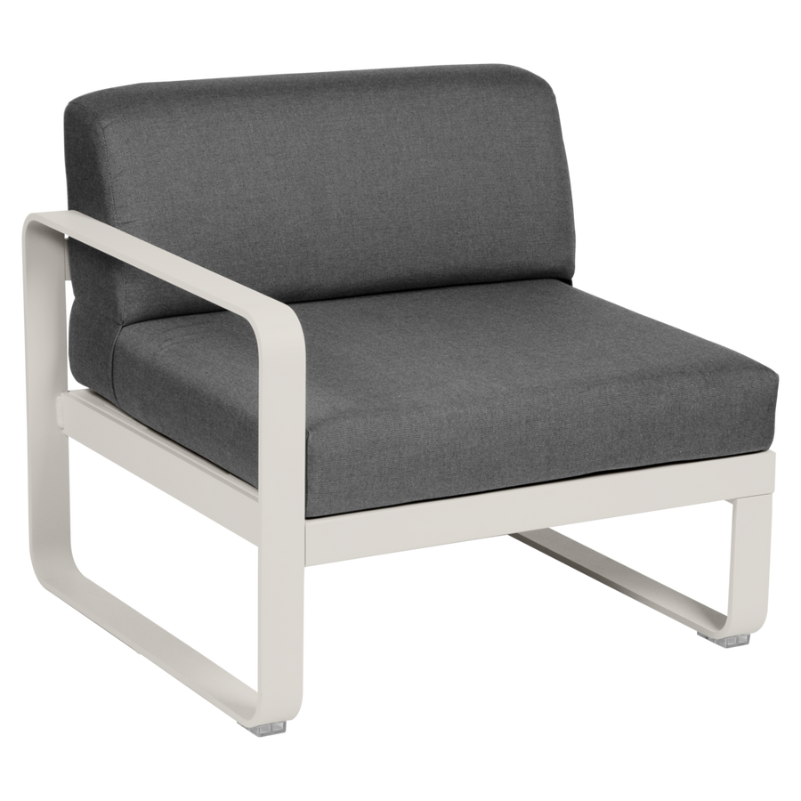 Fermob- Bellevie 1 Seater Left Module - Graphite Grey Cushions