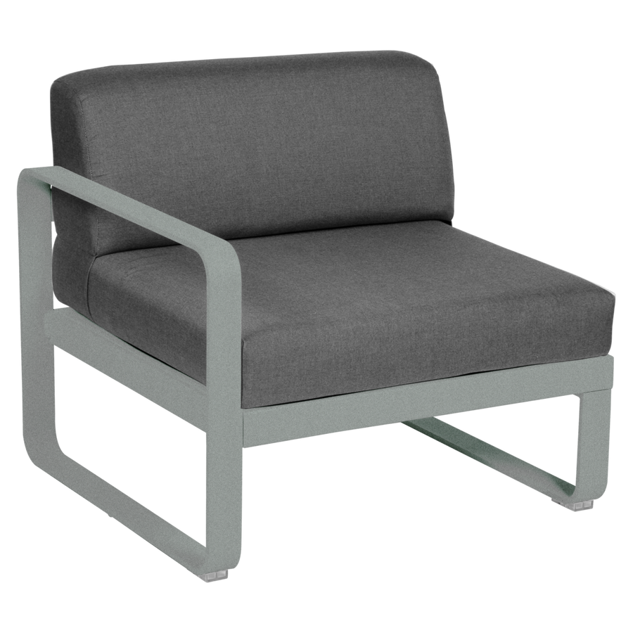 Fermob- Bellevie 1 Seater Left Module - Graphite Grey Cushions