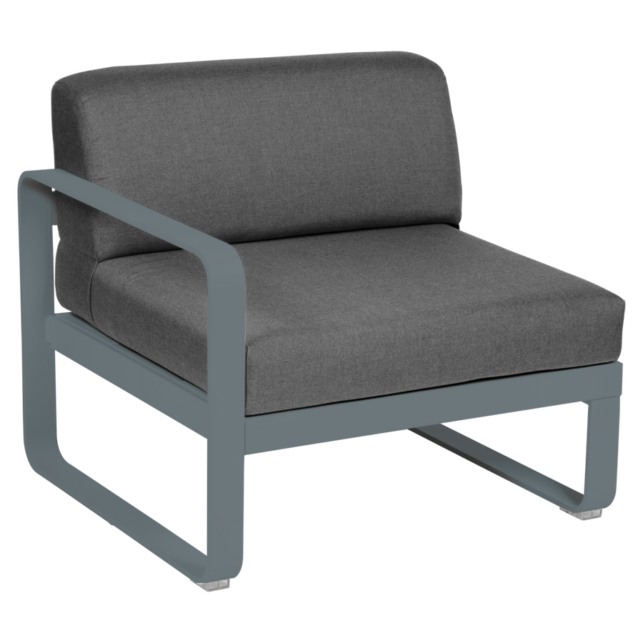 Fermob- Bellevie 1 Seater Left Module - Graphite Grey Cushions