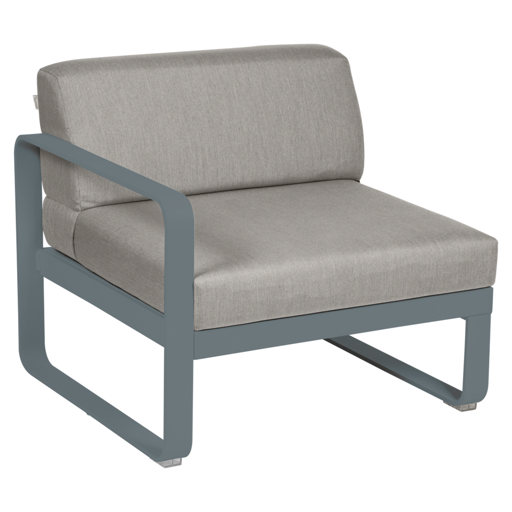 Fermob- Bellevie 1 Seater Left Module - Grey Taupe Cushions