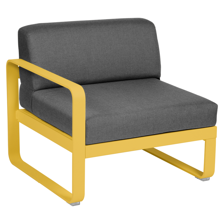 Fermob- Bellevie 1 Seater Left Module - Graphite Grey Cushions