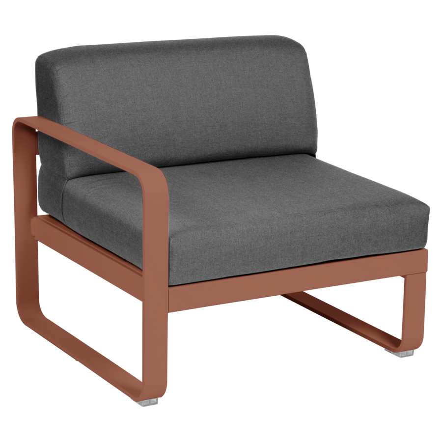 Fermob- Bellevie 1 Seater Left Module - Graphite Grey Cushions