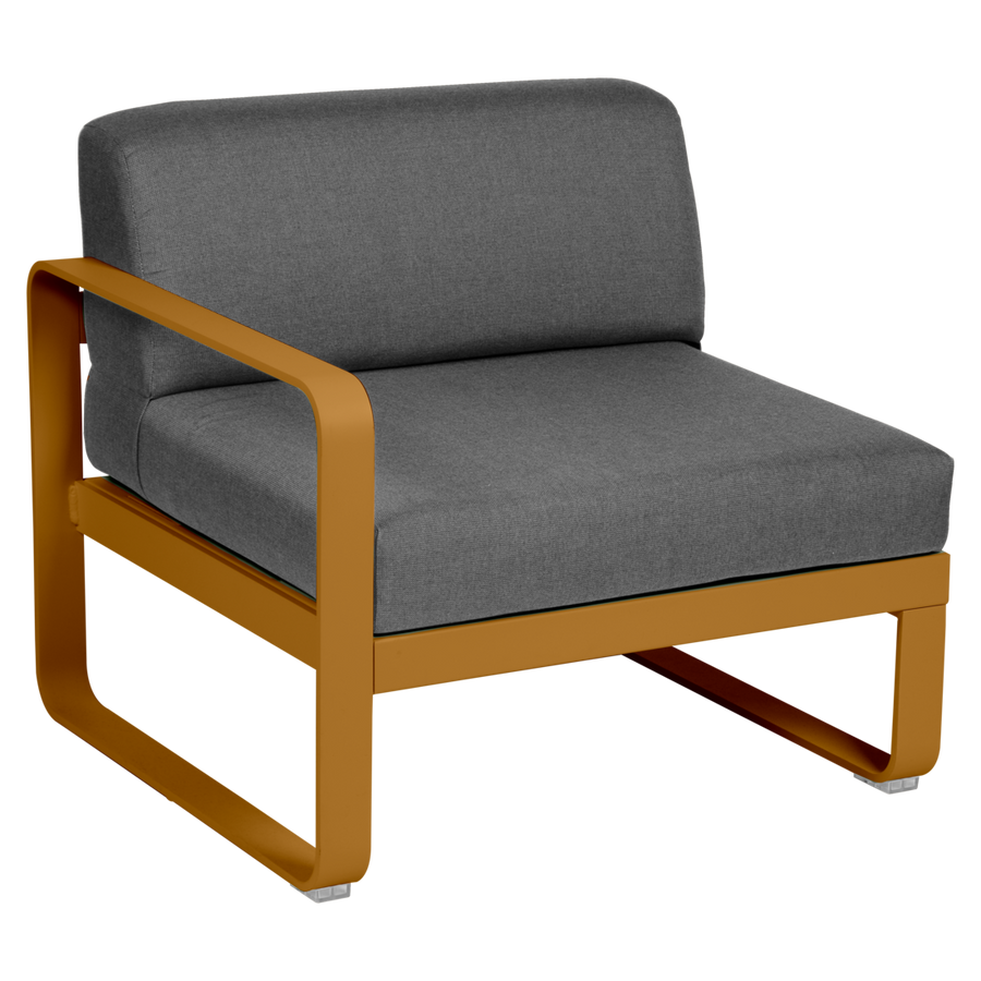 Fermob- Bellevie 1 Seater Left Module - Graphite Grey Cushions
