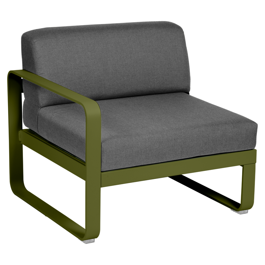Fermob- Bellevie 1 Seater Left Module - Graphite Grey Cushions