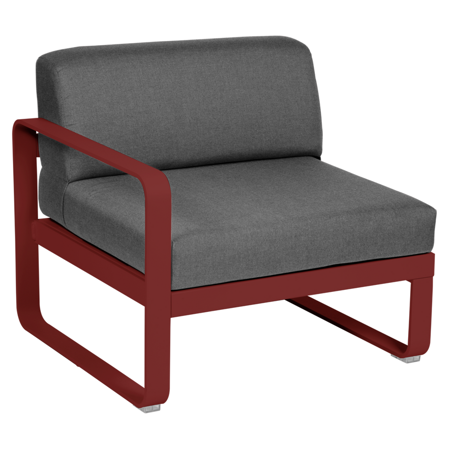 Fermob- Bellevie 1 Seater Left Module - Graphite Grey Cushions
