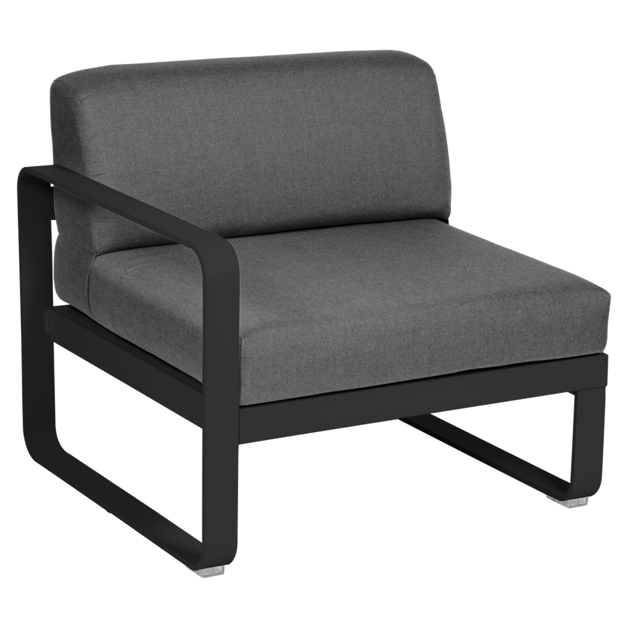 Fermob- Bellevie 1 Seater Left Module - Graphite Grey Cushions