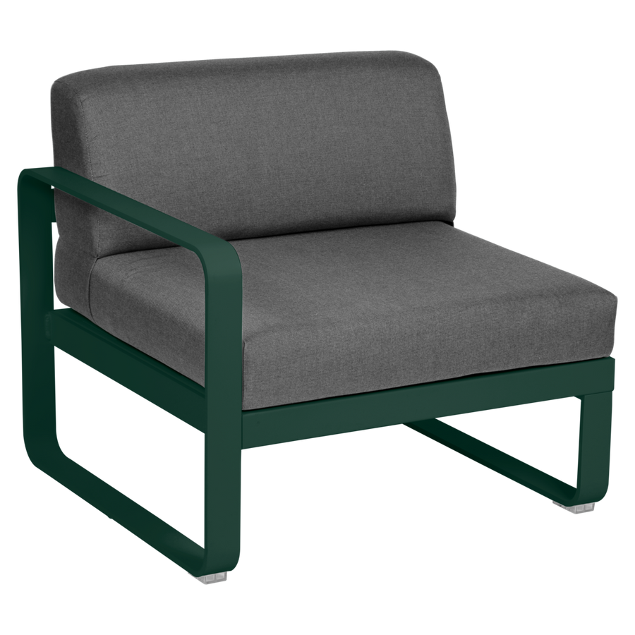 Fermob- Bellevie 1 Seater Left Module - Graphite Grey Cushions