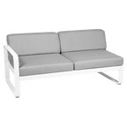 Fermob- Bellevie 2 Seater Left Module - Flannel Grey Cushions