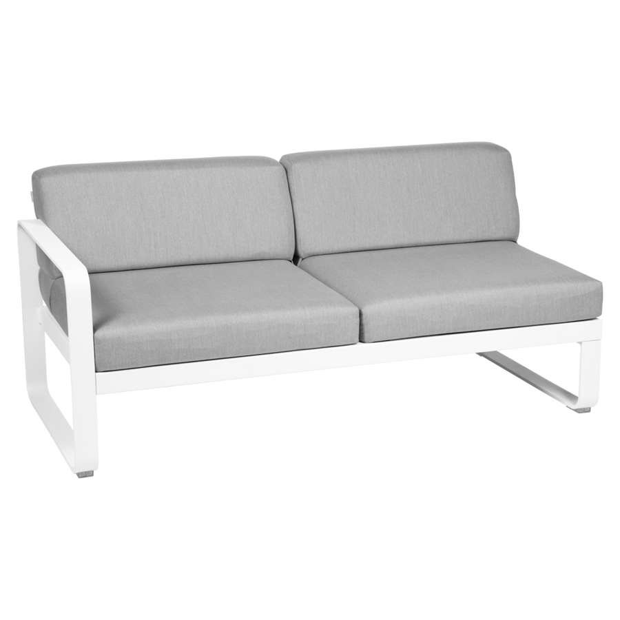 Fermob- Bellevie 2 Seater Left Module - Flannel Grey Cushions