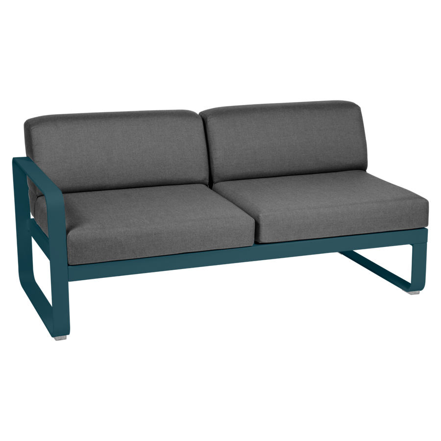 Fermob- Bellevie 2 Seater Left Module - Graphite Grey Cushions