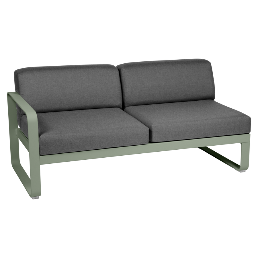 Fermob- Bellevie 2 Seater Left Module - Graphite Grey Cushions