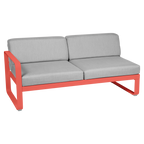 Fermob- Bellevie 2 Seater Left Module - Flannel Grey Cushions