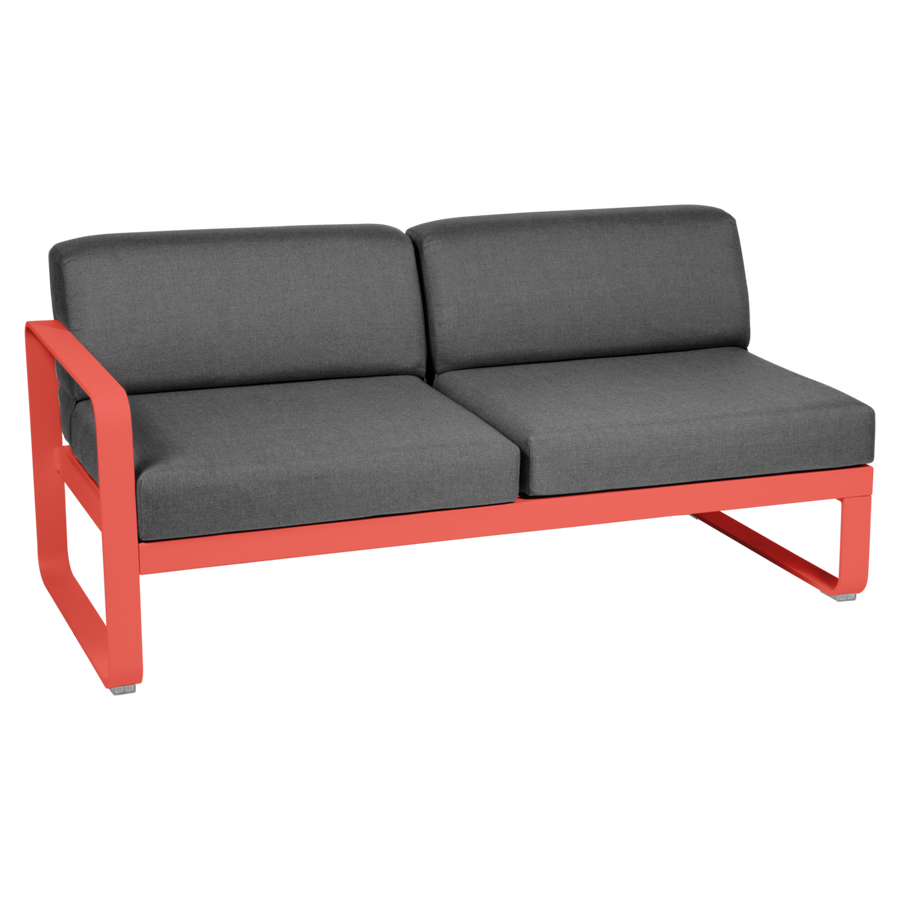 Fermob- Bellevie 2 Seater Left Module - Graphite Grey Cushions