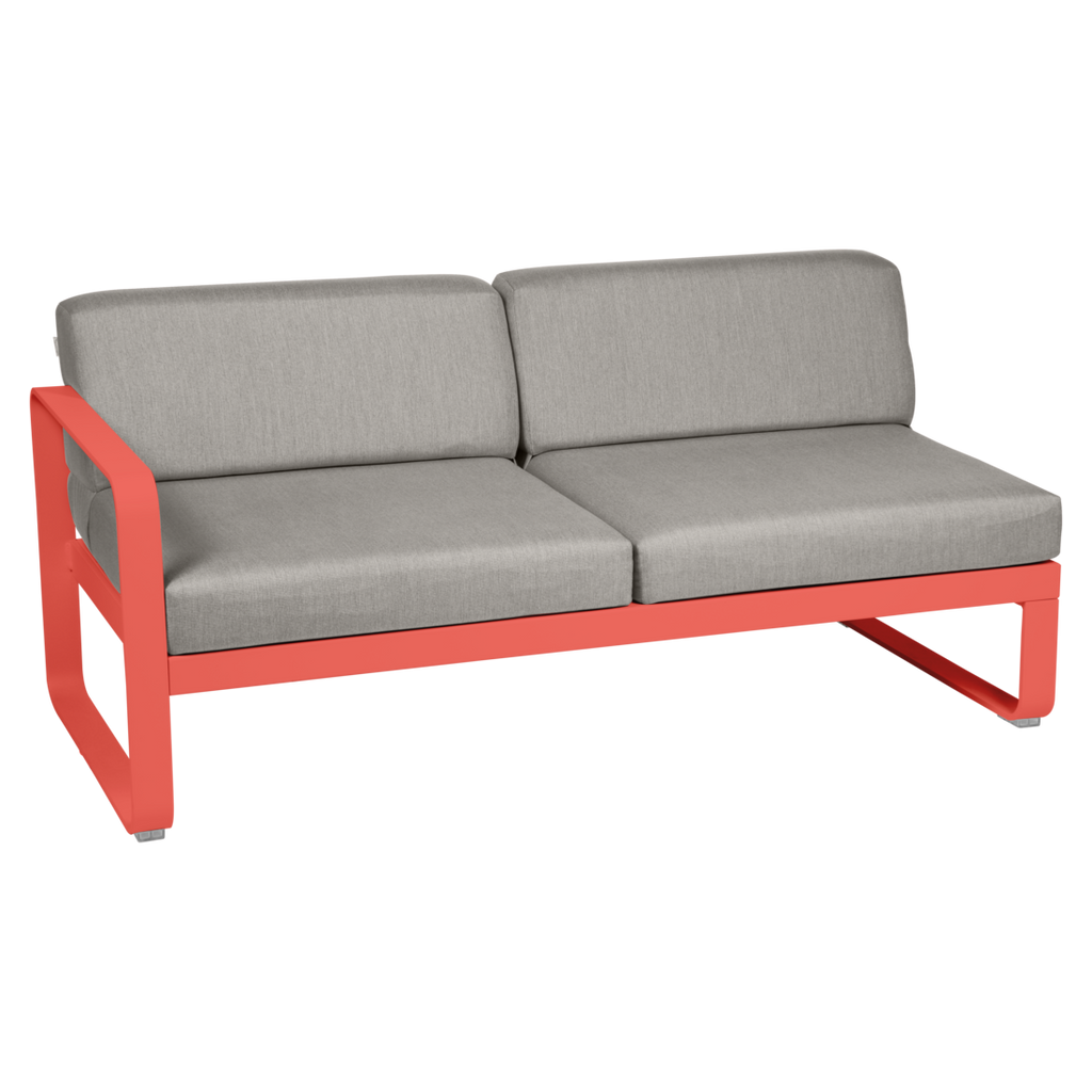 Fermob- Bellevie 2 Seater Left Module - Grey Taupe Cushions