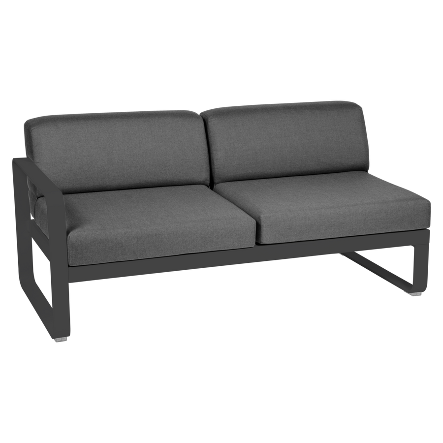 Fermob- Bellevie 2 Seater Left Module - Graphite Grey Cushions