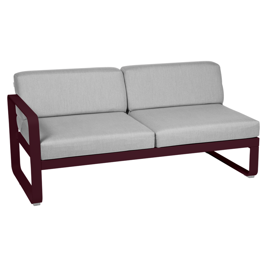 Fermob- Bellevie 2 Seater Left Module - Flannel Grey Cushions