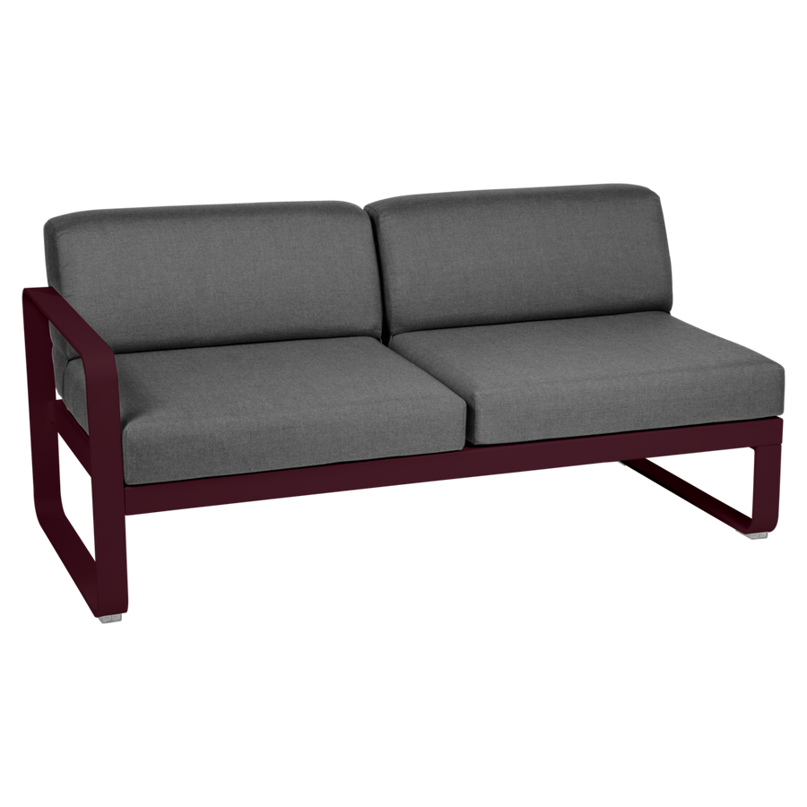 Fermob- Bellevie 2 Seater Left Module - Graphite Grey Cushions