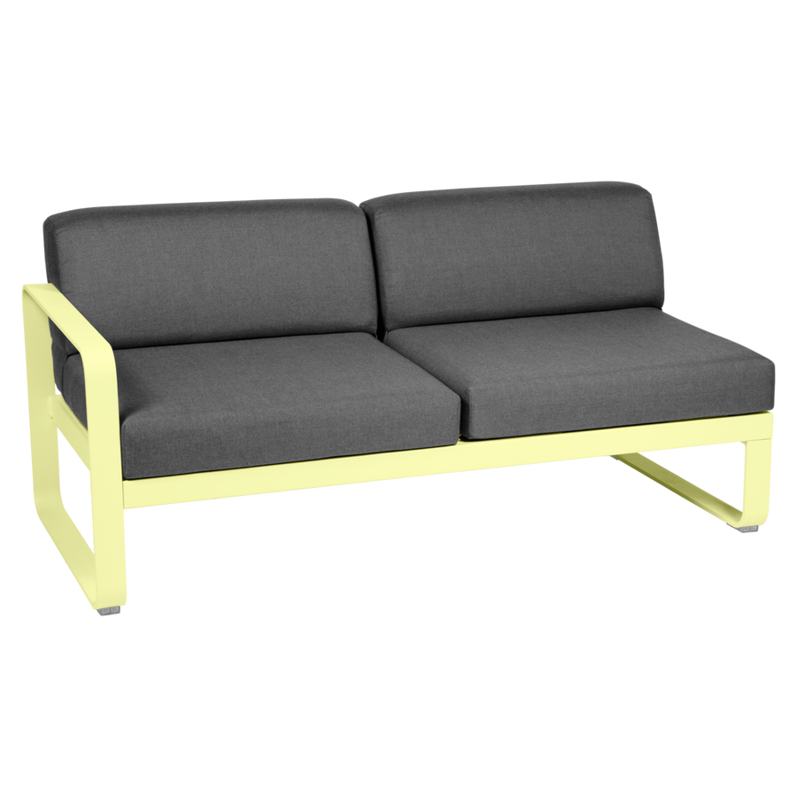 Fermob- Bellevie 2 Seater Left Module - Graphite Grey Cushions